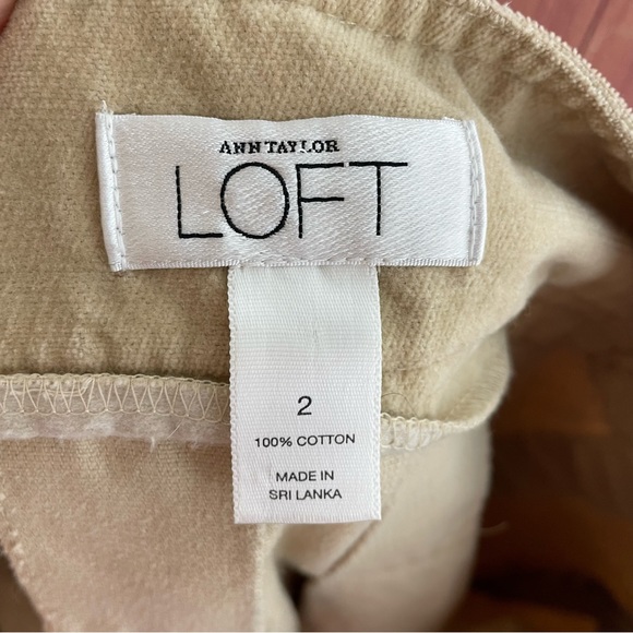 Ann Taylor LOFT Womens Pleated Skirt Beige Black Aztec Pattern Side Zip Size 2 - Picture 4 of 4